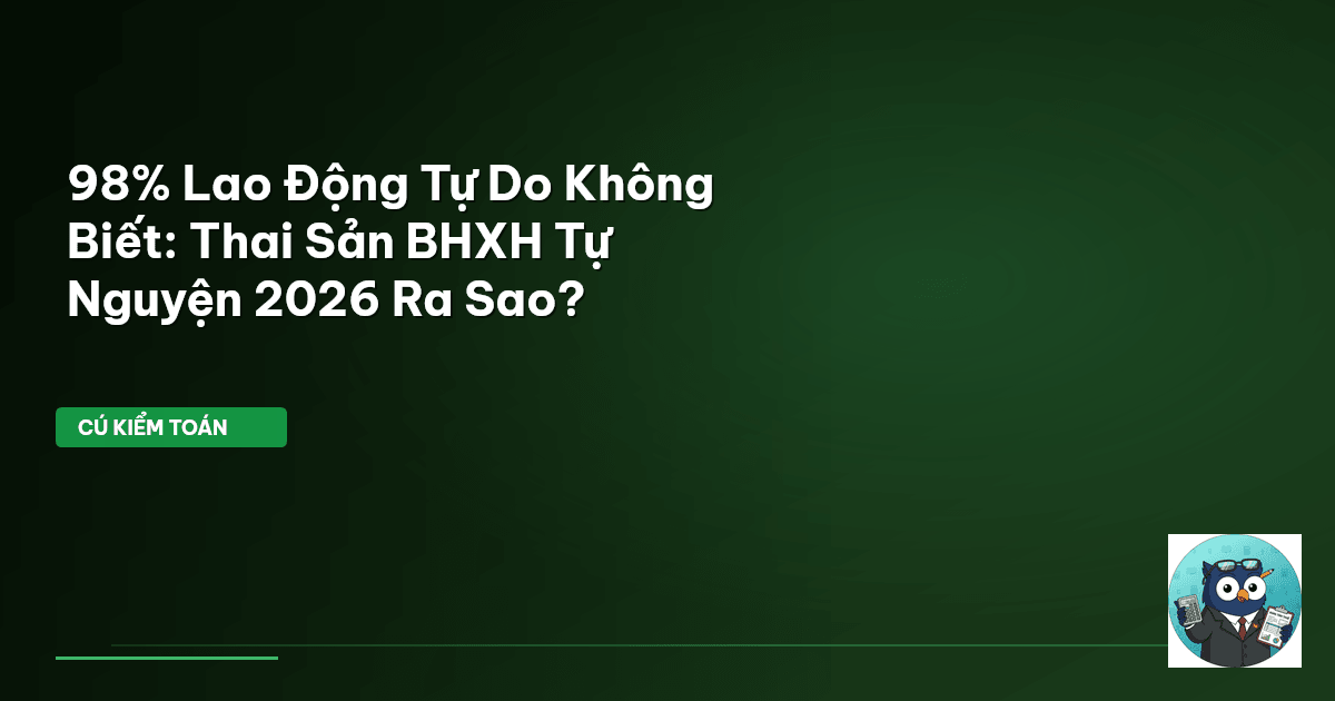 98% Lao Động Tự Do Không Biết: Thai Sản BHXH Tự Nguyện 2026 Ra Sao?