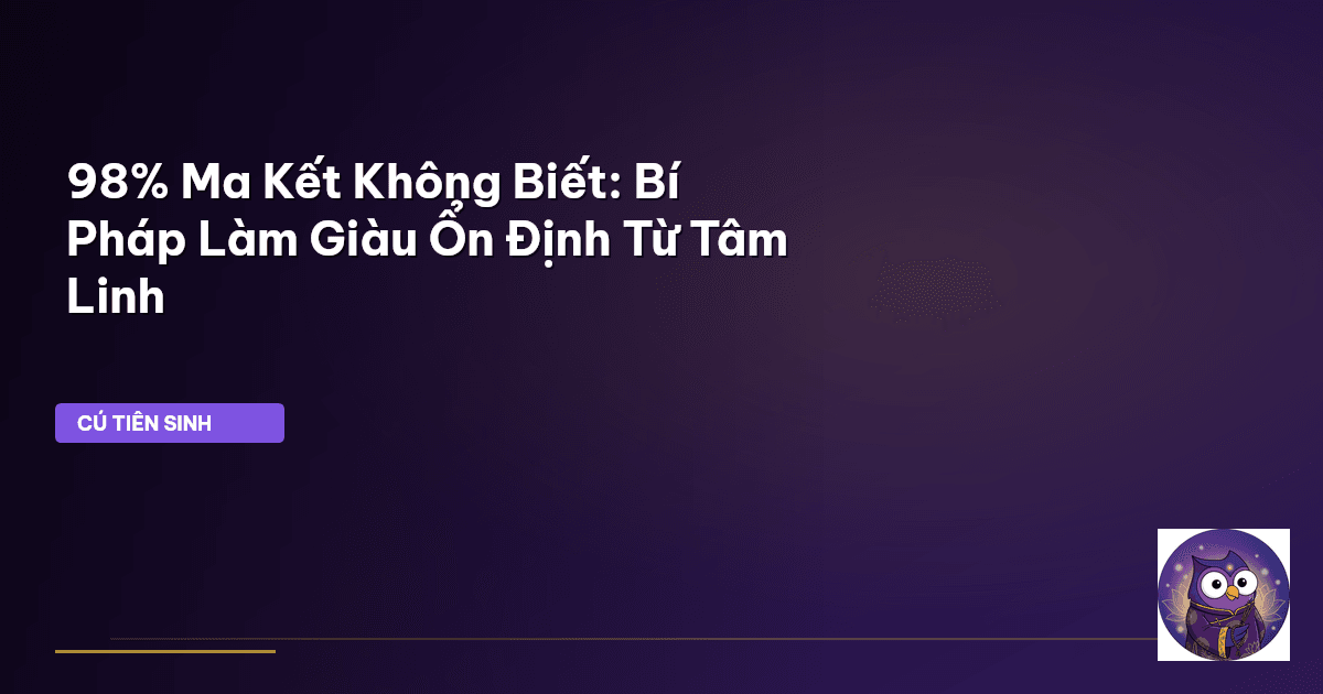 Ma Kết tiết kiệm