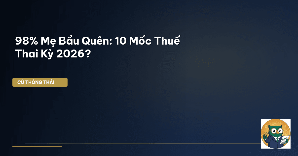98% Mẹ Bầu Quên: 10 Mốc Thuế Thai Kỳ 2026?