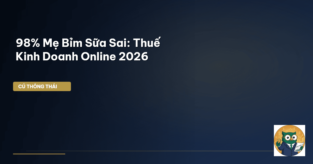 98% Mẹ Bỉm Sữa Sai: Thuế Kinh Doanh Online 2026