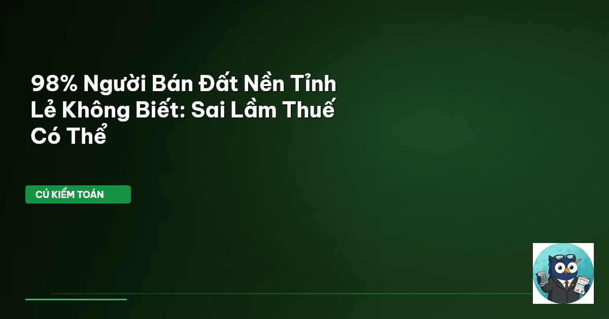 khai thuế bán đất nền