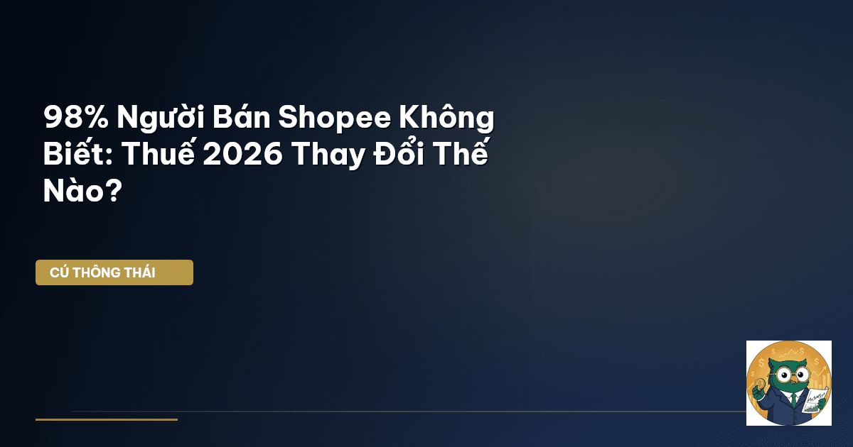 98% Người Bán Shopee Không Biết: Thuế 2026 Thay Đổi Thế Nào?