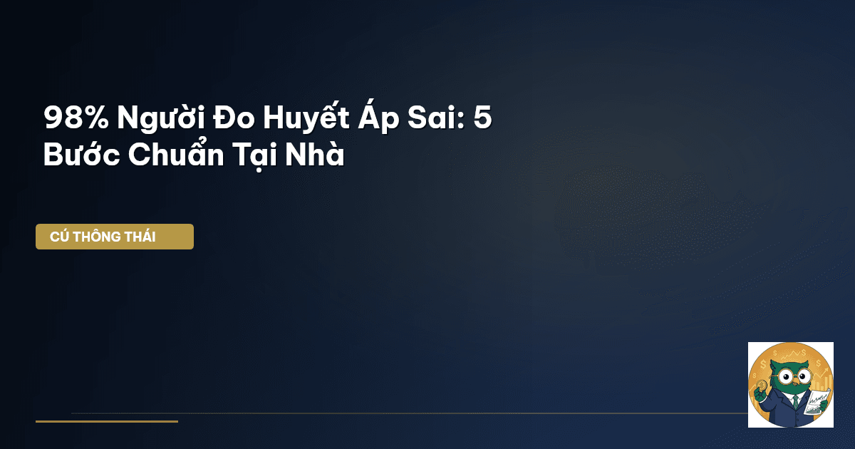 98% Người Đo Huyết Áp Sai: 5 Bước Chuẩn Tại Nhà