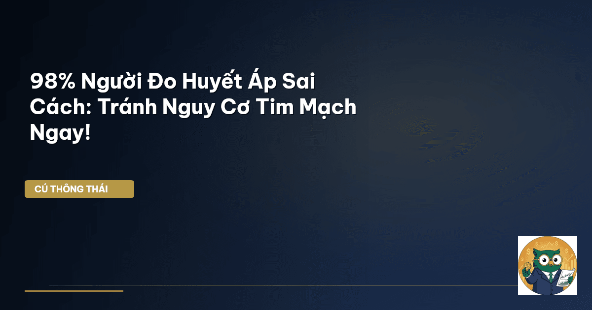 98% Người Đo Huyết Áp Sai Cách: Tránh Nguy Cơ Tim Mạch Ngay!