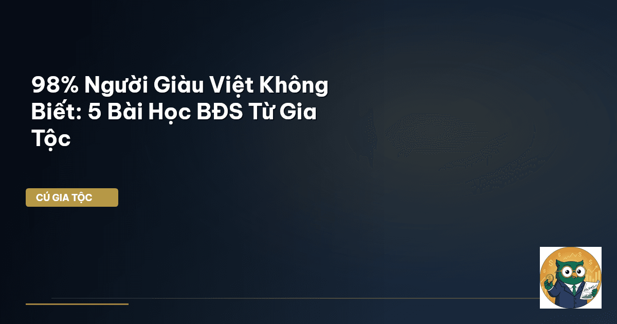 98% Người Giàu Việt Không Biết: 5 Bài Học BĐS Từ Gia Tộc