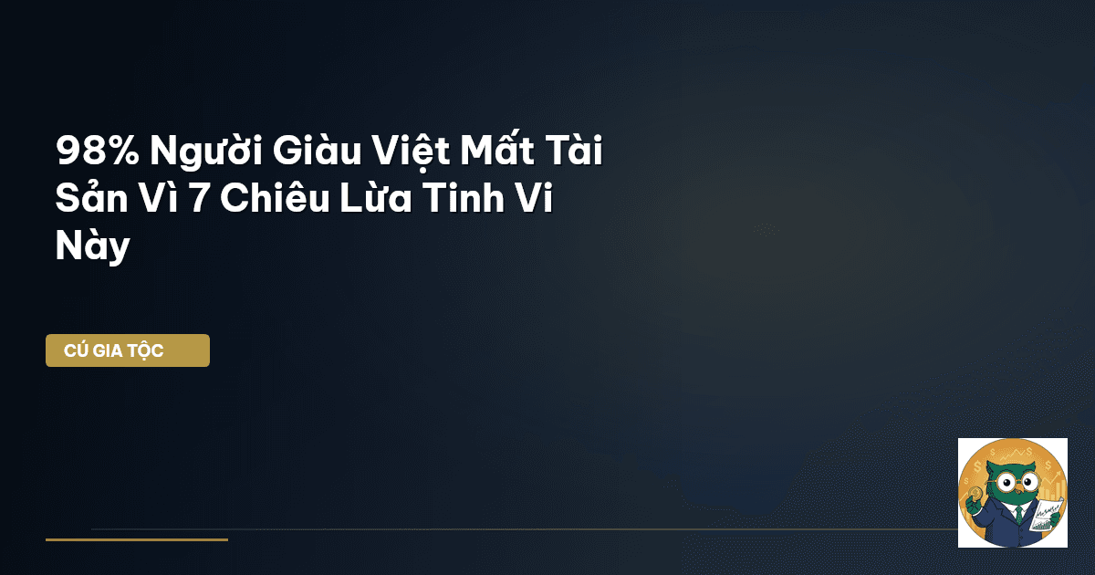 98% Người Giàu Việt Mất Tài Sản Vì 7 Chiêu Lừa Tinh Vi Này