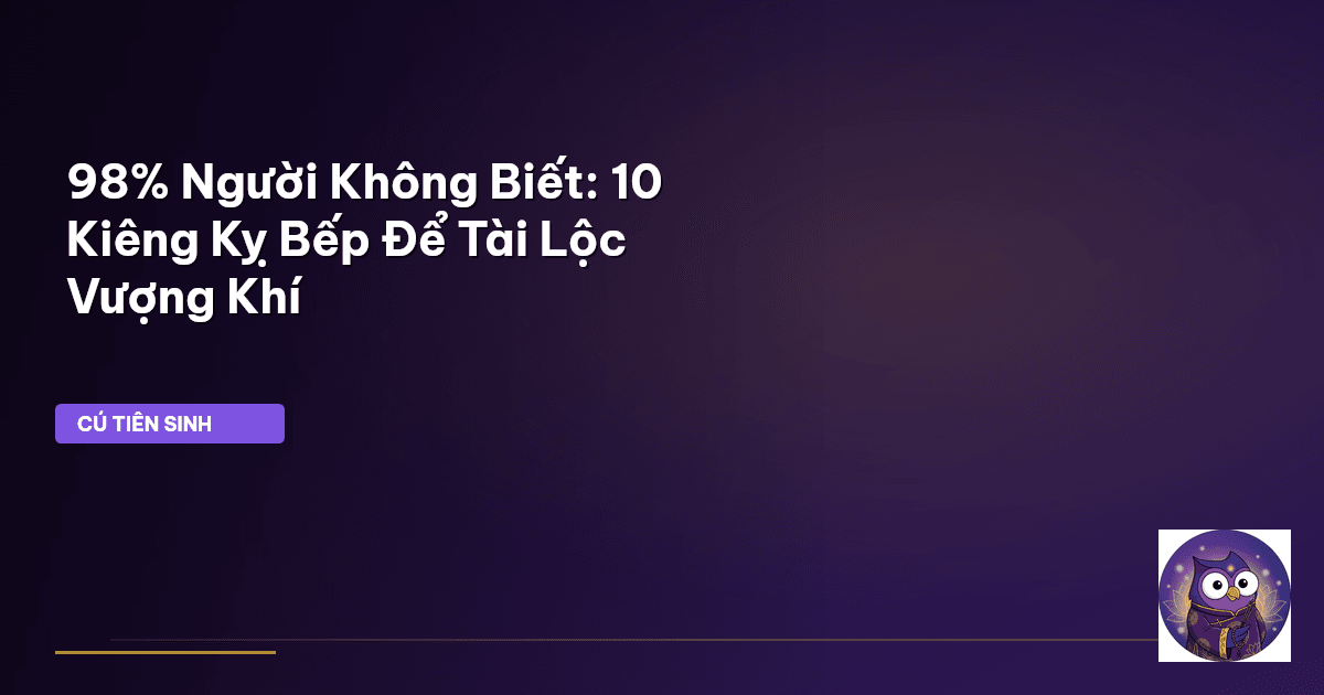 phong thủy phòng bếp