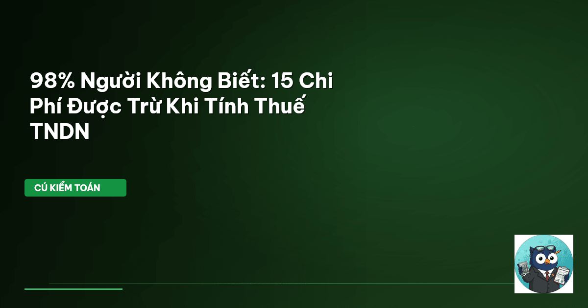 chi phí được trừ
