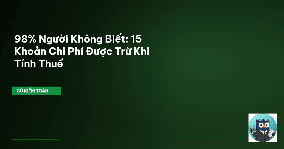 chi phí được trừ