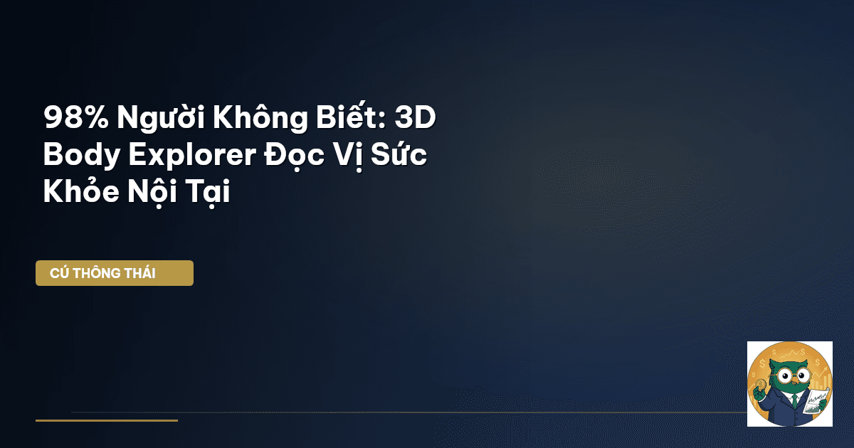 98% Người Không Biết: 3D Body Explorer ‘Đọc Vị’ Sức Khỏe Nội Tại