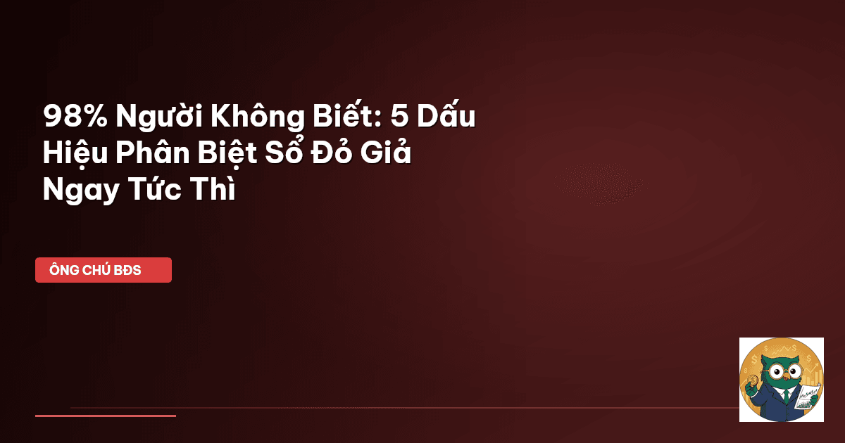 sổ đỏ giả