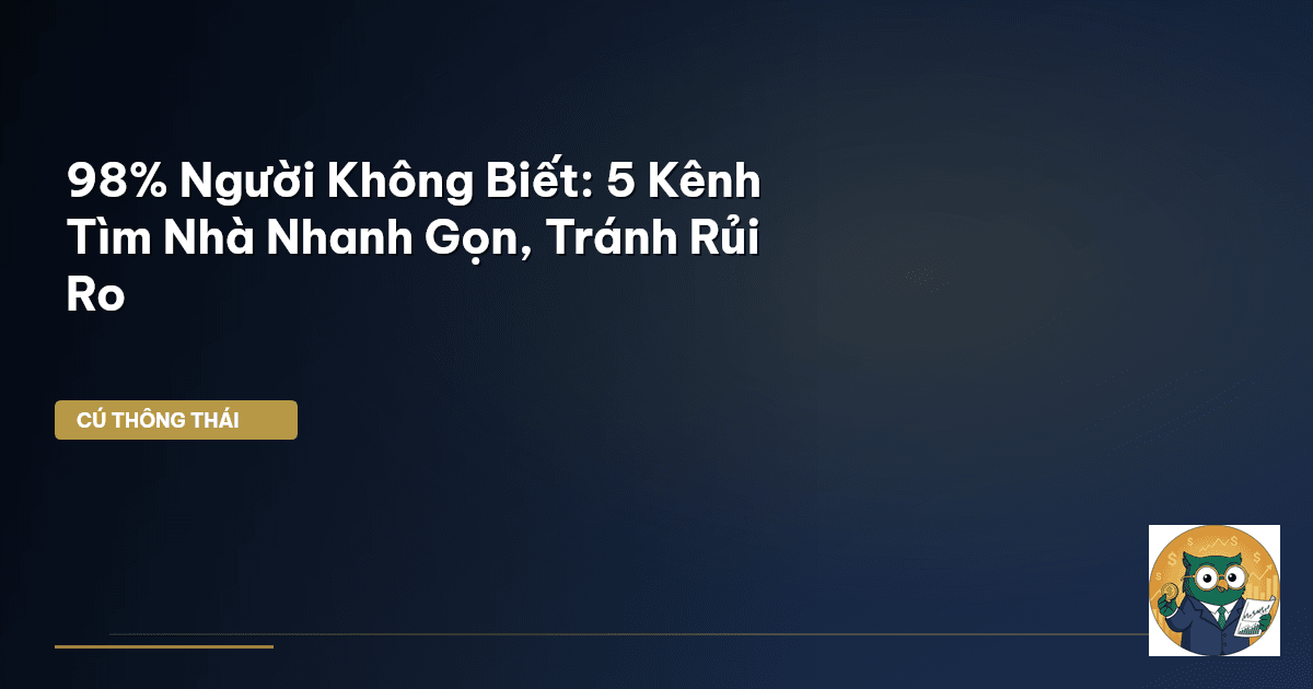 98% Người Không Biết: 5 Kênh Tìm Nhà Nhanh Gọn, Tránh Rủi Ro