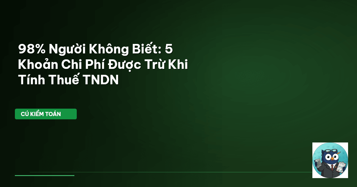 chi phí được trừ