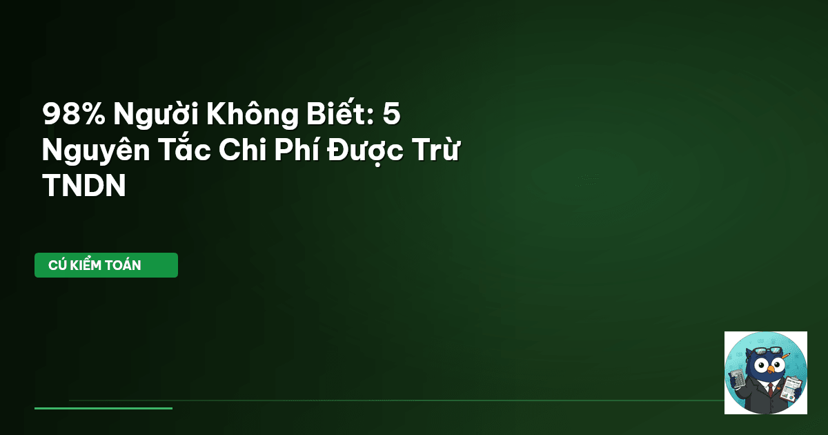 chi phí được trừ