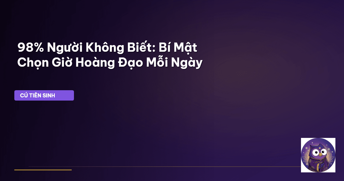 giờ hoàng đạo