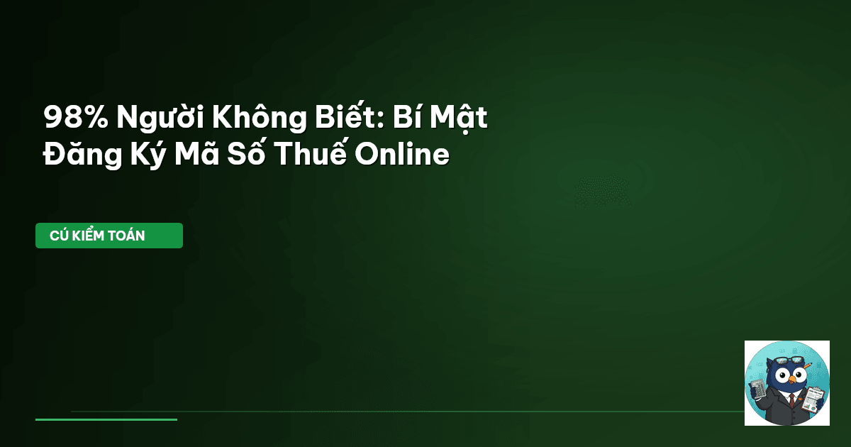đăng ký mã số thuế cá nhân