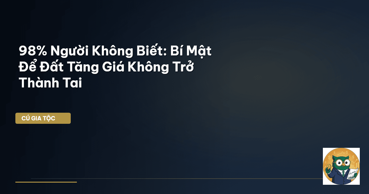 98% Người Không Biết: Bí Mật Để Đất Tăng Giá Không Trở Thành Tai