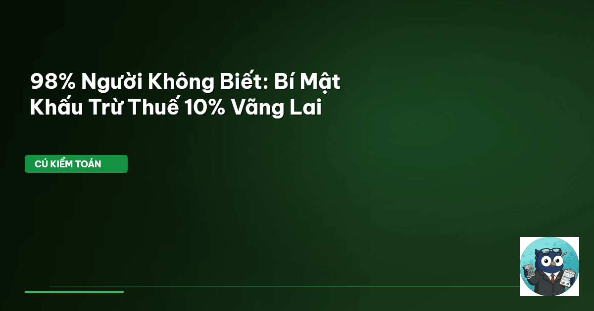 khấu trừ thuế 10%