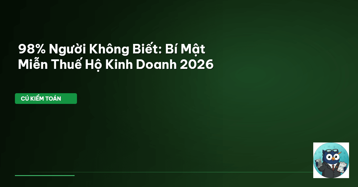 miễn thuế hộ kinh doanh