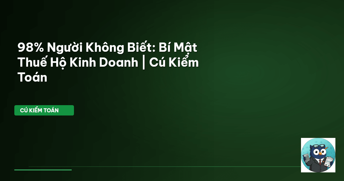 thuế hộ kinh doanh