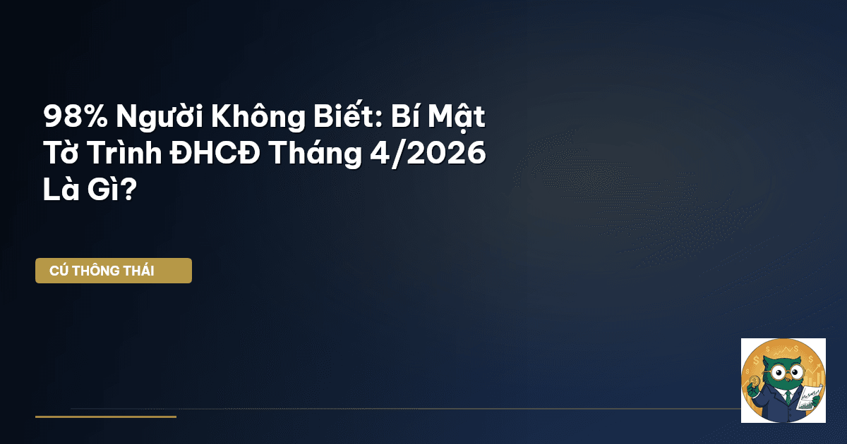 98% Người Không Biết: Bí Mật Tờ Trình ĐHCĐ Tháng 4/2026 Là Gì?