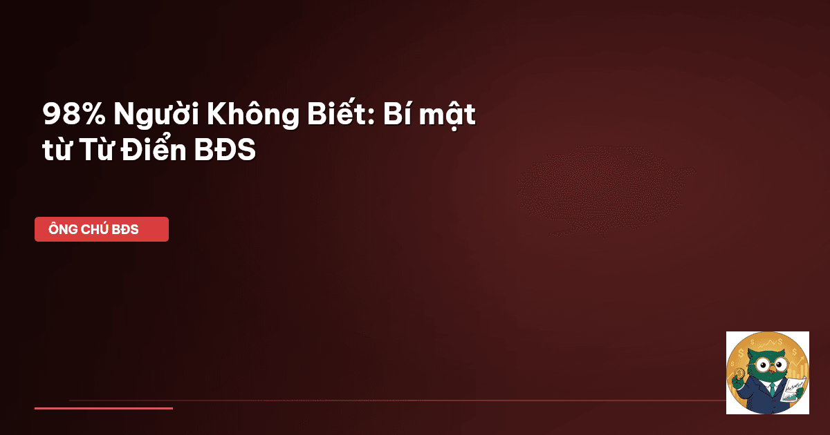 Từ Điển BĐS