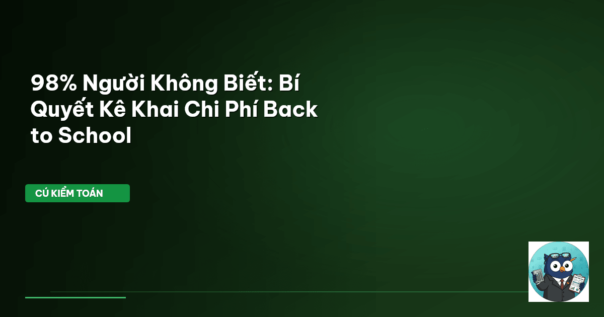 chi phí back to school