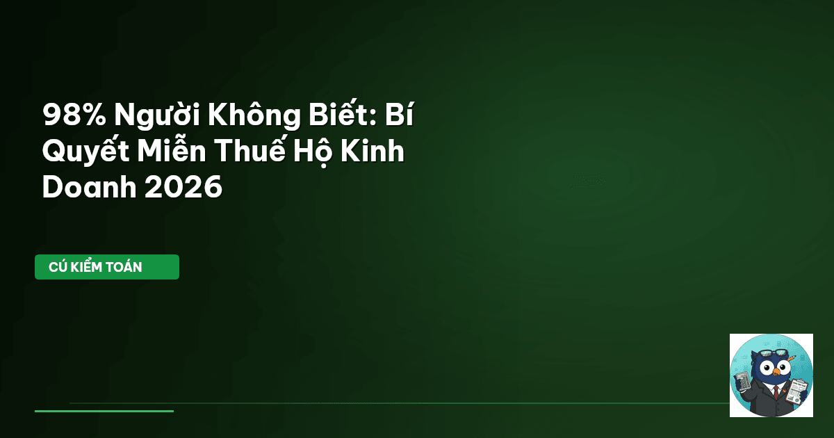 miễn thuế hộ kinh doanh