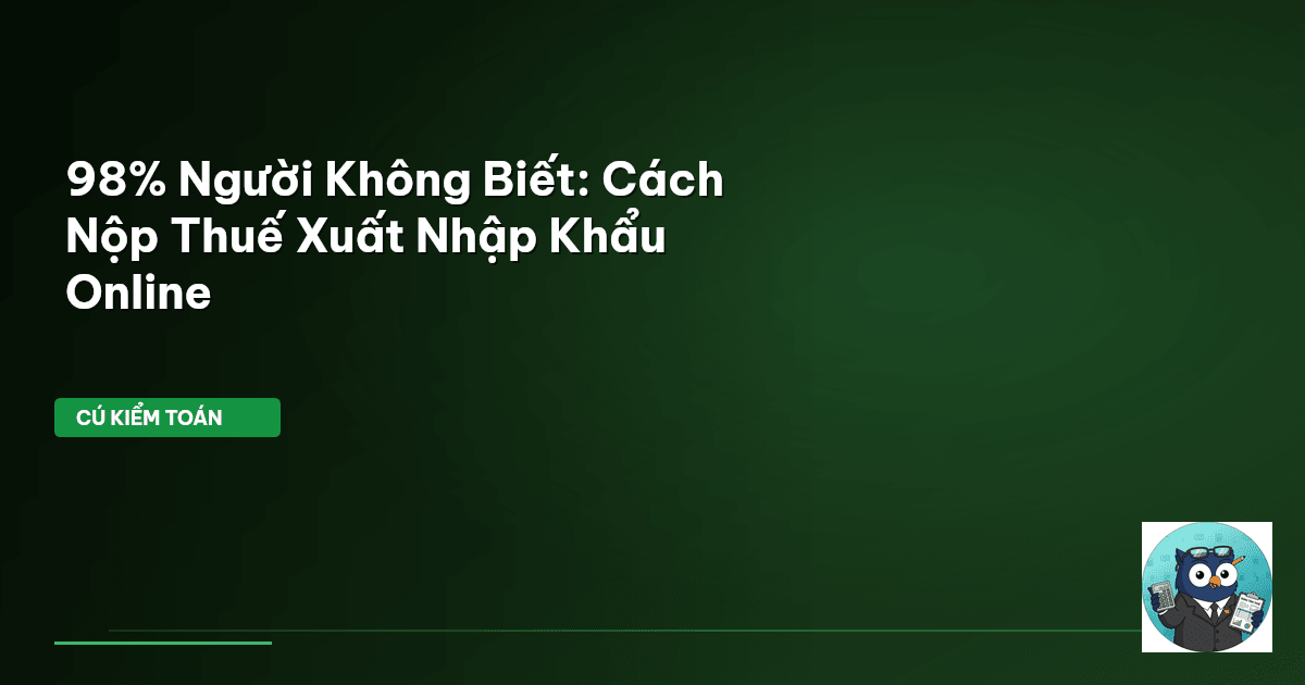 thuế xuất nhập khẩu