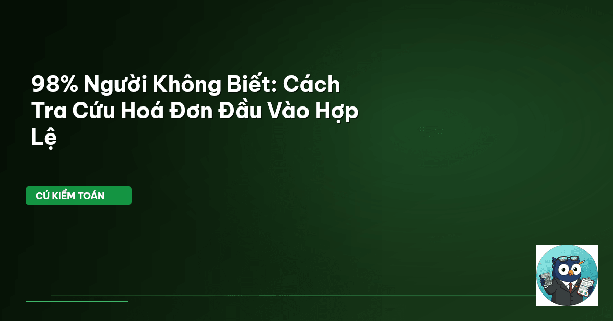 hoá đơn đầu vào