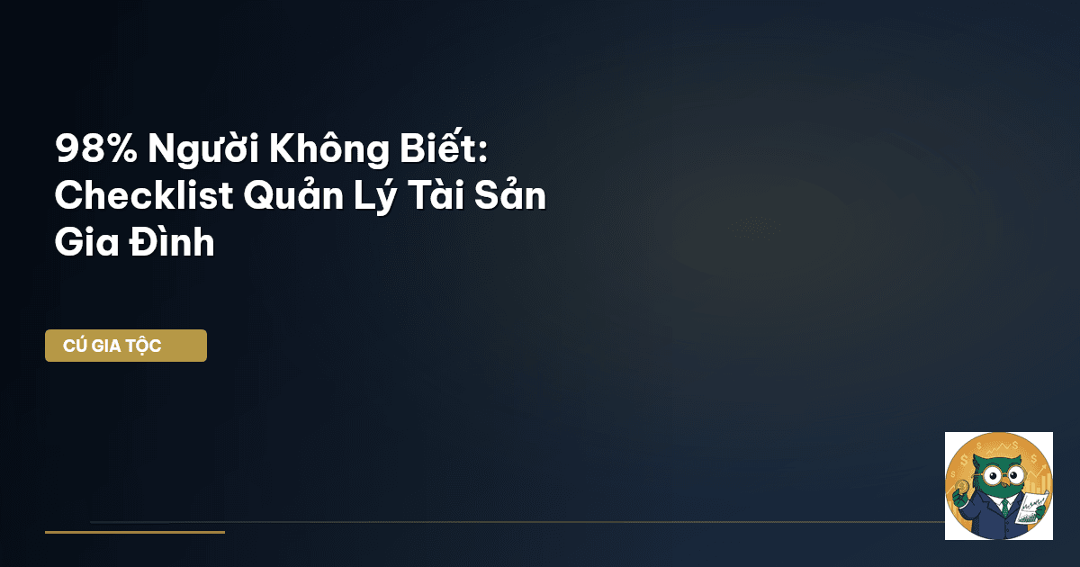 quản lý tài sản gia đình