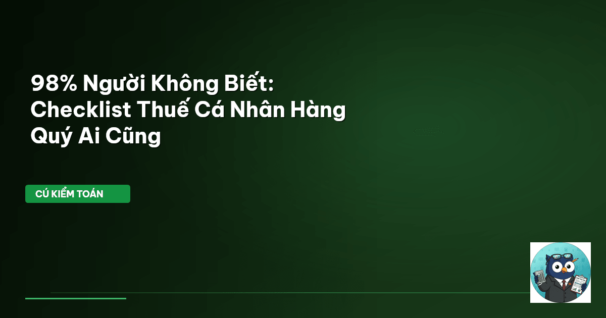 thuế cá nhân hàng quý
