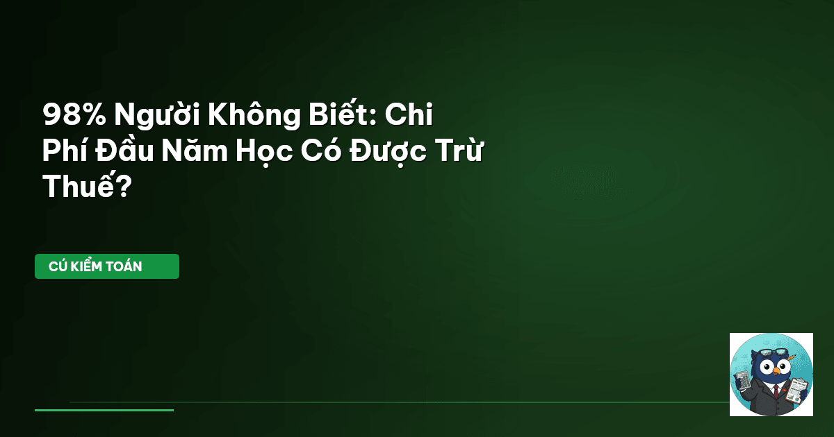 chi phí đầu năm học