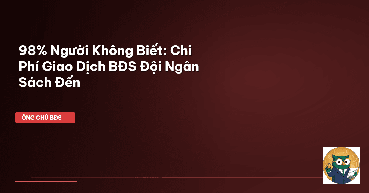 chi phí giao dịch BĐS