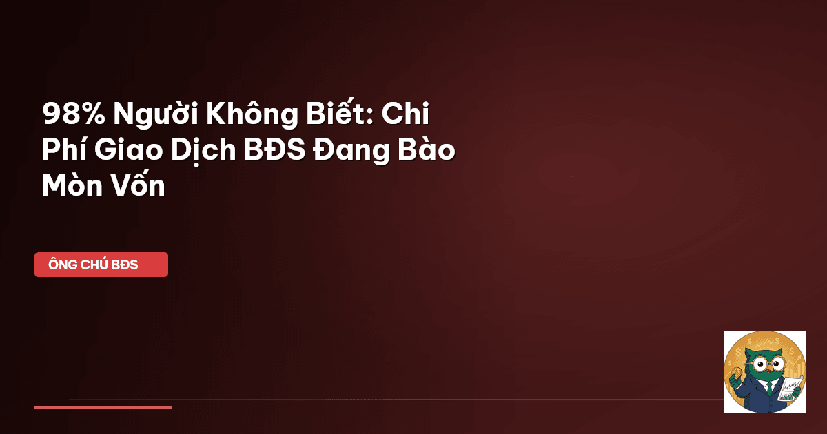chi phí giao dịch BĐS