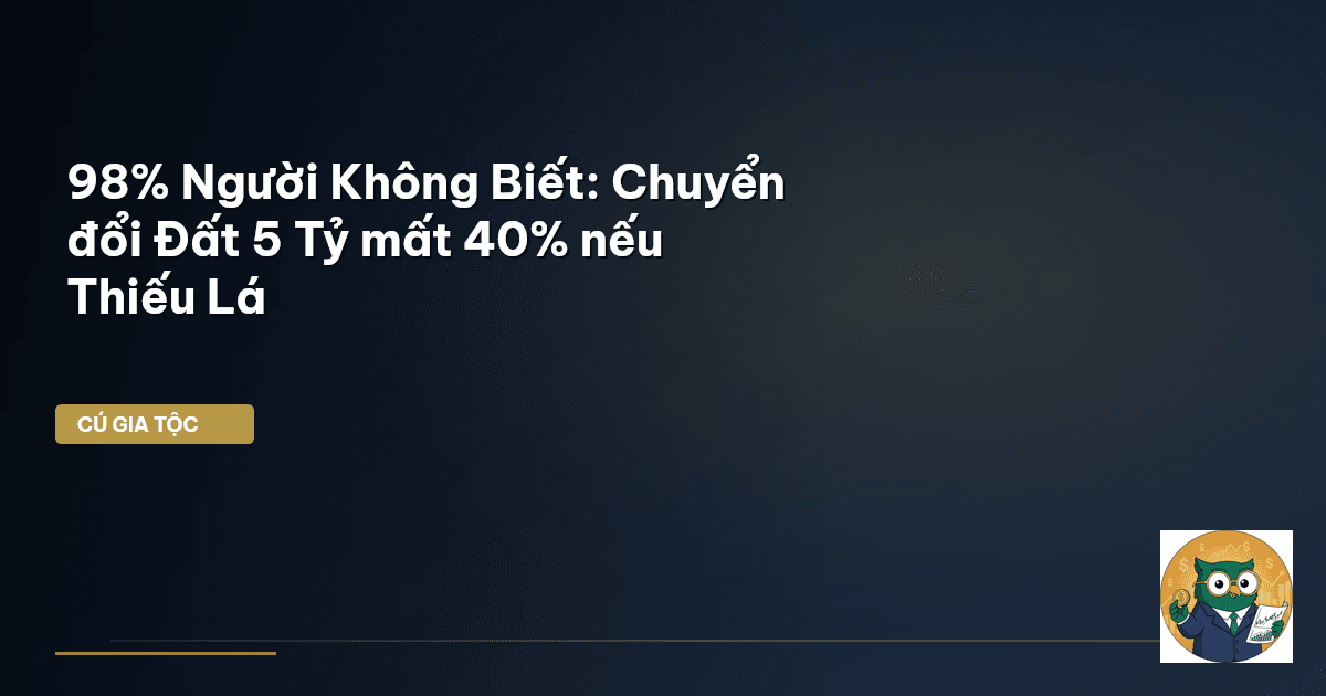 98% Người Không Biết: Chuyển đổi Đất 5 Tỷ mất 40% nếu Thiếu Lá