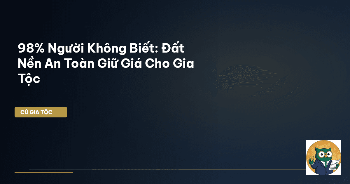 98% Người Không Biết: Đất Nền An Toàn Giữ Giá Cho Gia Tộc