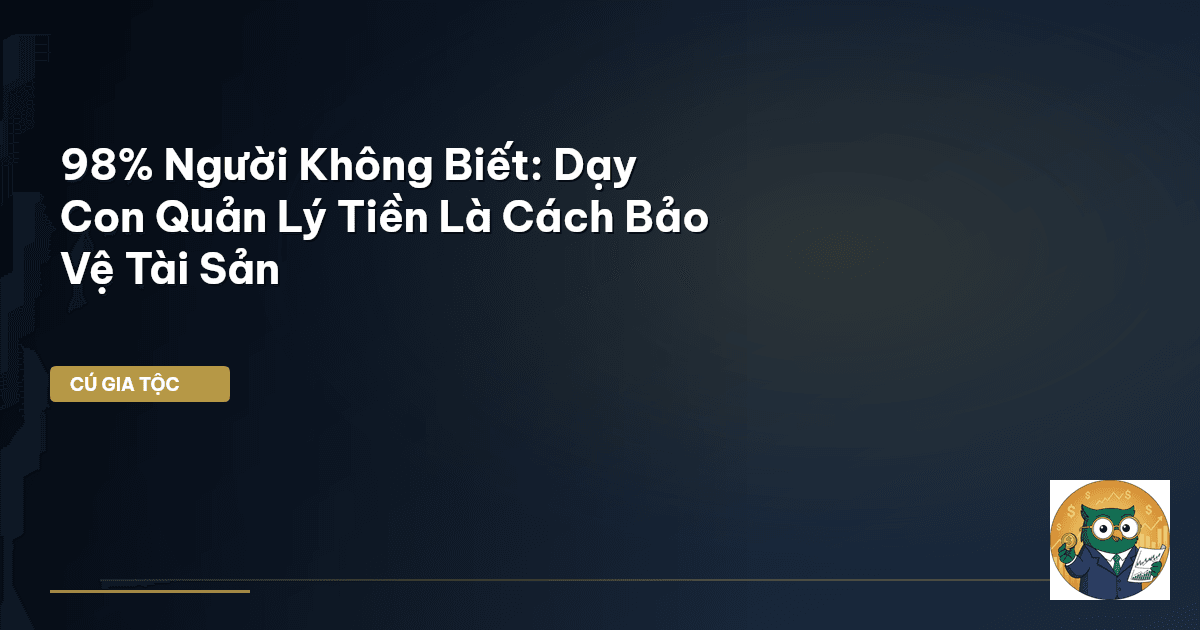 dạy con quản lý tiền