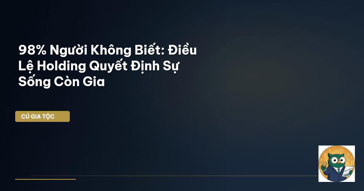 98% Người Không Biết: Điều Lệ Holding Quyết Định Sự Sống Còn Gia