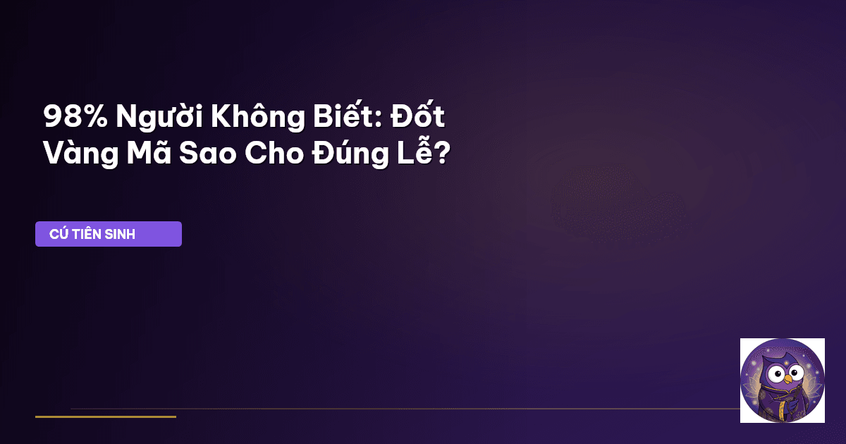 đốt vàng mã