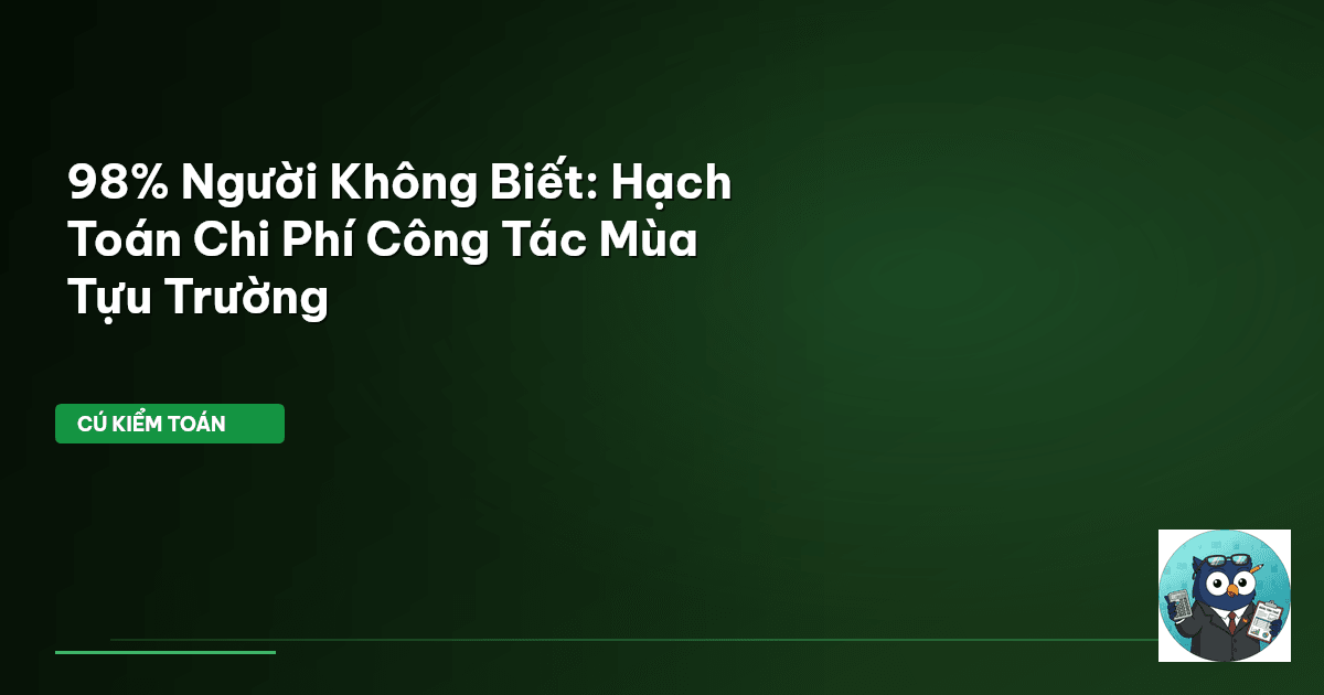 hạch toán công tác phí