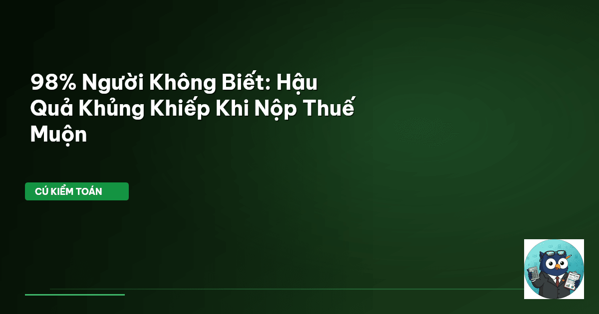 phạt chậm nộp thuế