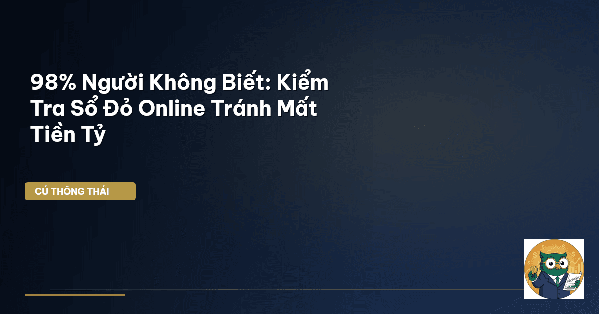 98% Người Không Biết: Kiểm Tra Sổ Đỏ Online Tránh Mất Tiền Tỷ