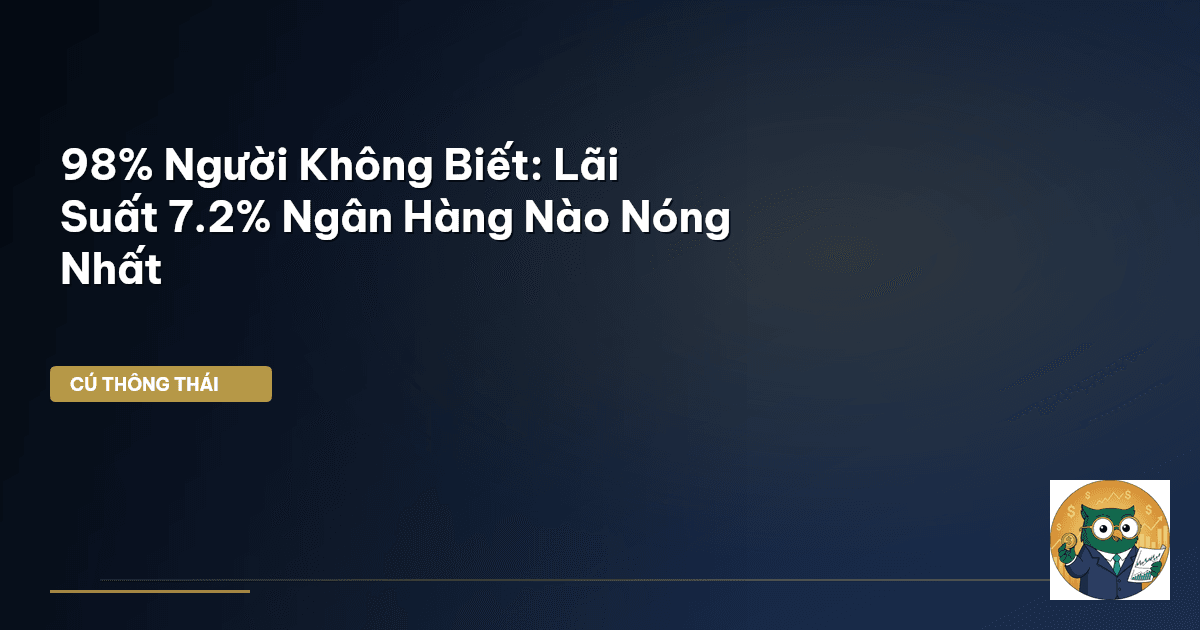 98% Người Không Biết: Lãi Suất 7.2% Ngân Hàng Nào ‘Nóng’ Nhất