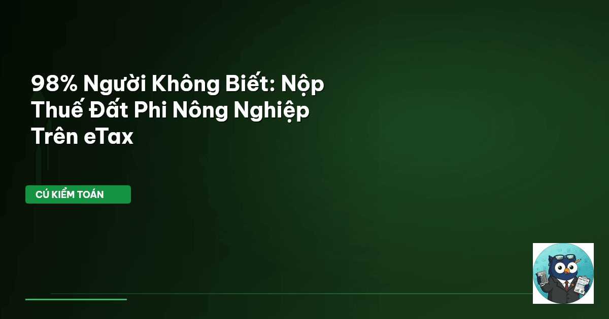 nộp thuế đất phi nông nghiệp