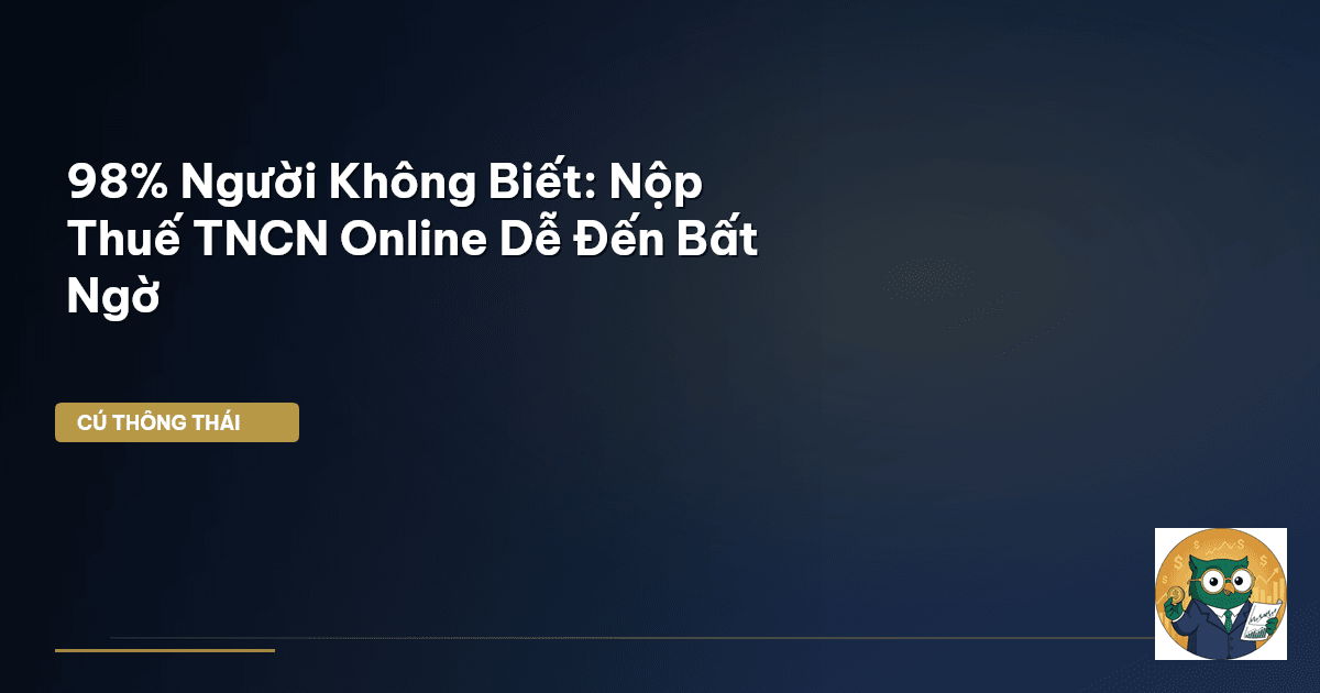 98% Người Không Biết: Nộp Thuế TNCN Online Dễ Đến Bất Ngờ