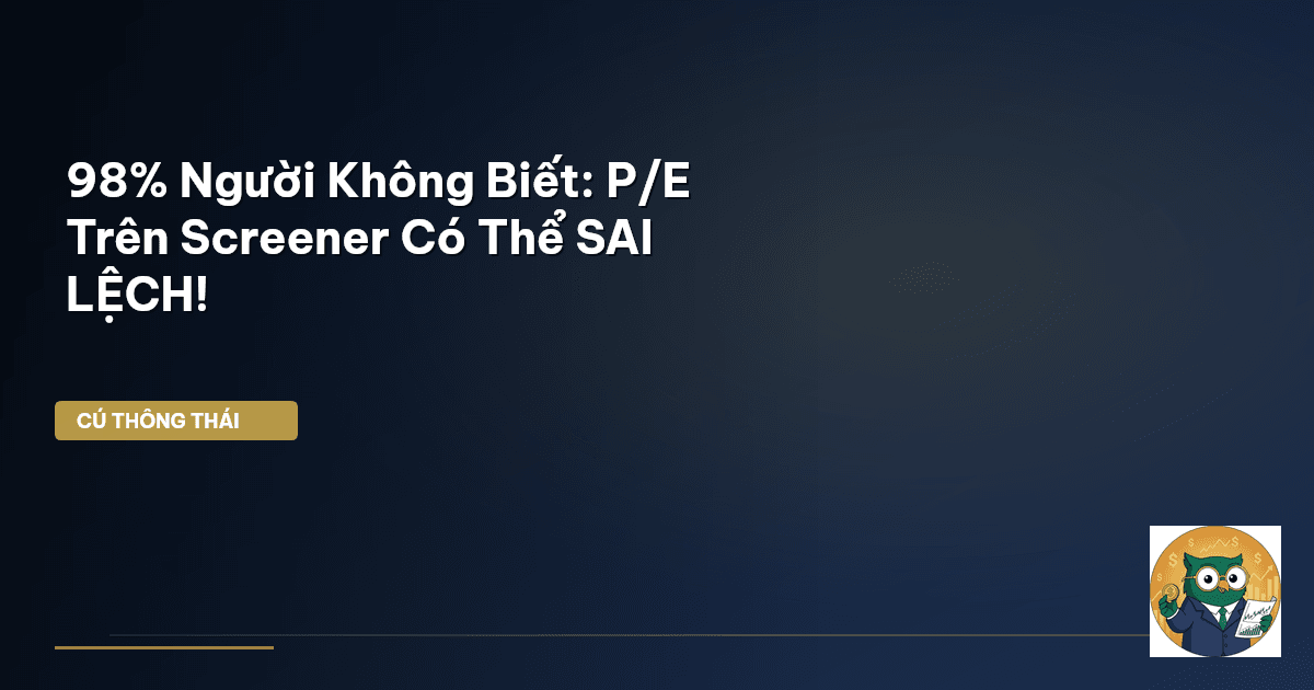 98% Người Không Biết: P/E Trên Screener Có Thể SAI LỆCH!
