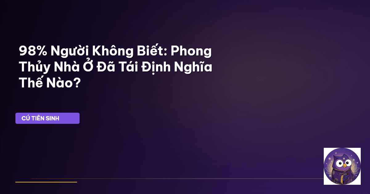 phong thủy nhà ở xu hướng mới