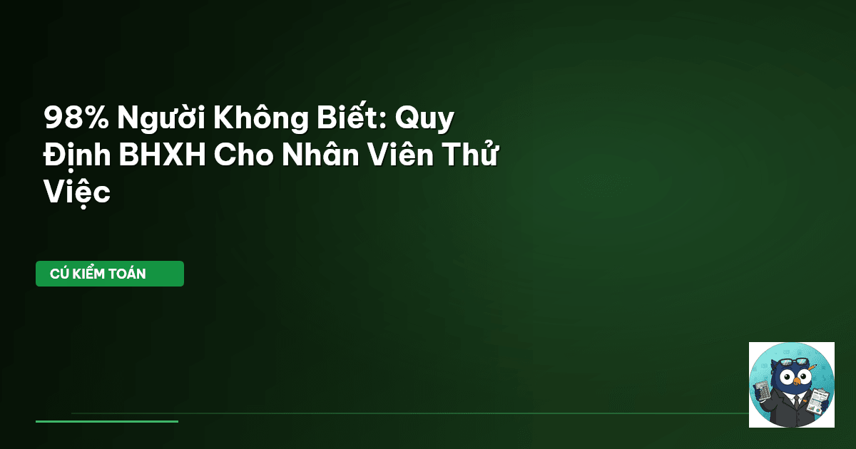 BHXH nhân viên thử việc