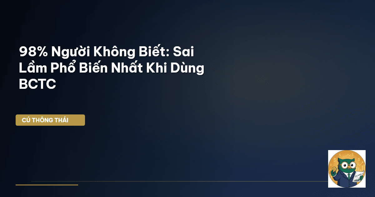 98% Người Không Biết: Sai Lầm Phổ Biến Nhất Khi Dùng BCTC